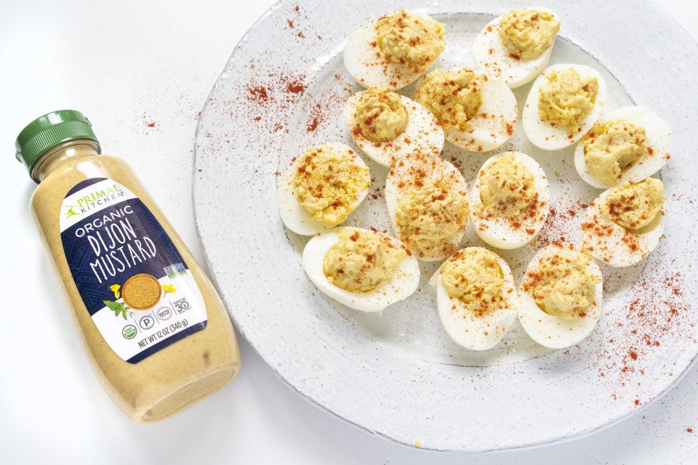 Perfect Four Ingredient Keto Deviled Eggs Primal Kitchen Recipe Made Using Paleo Whole30 Approved Dijon Mustard