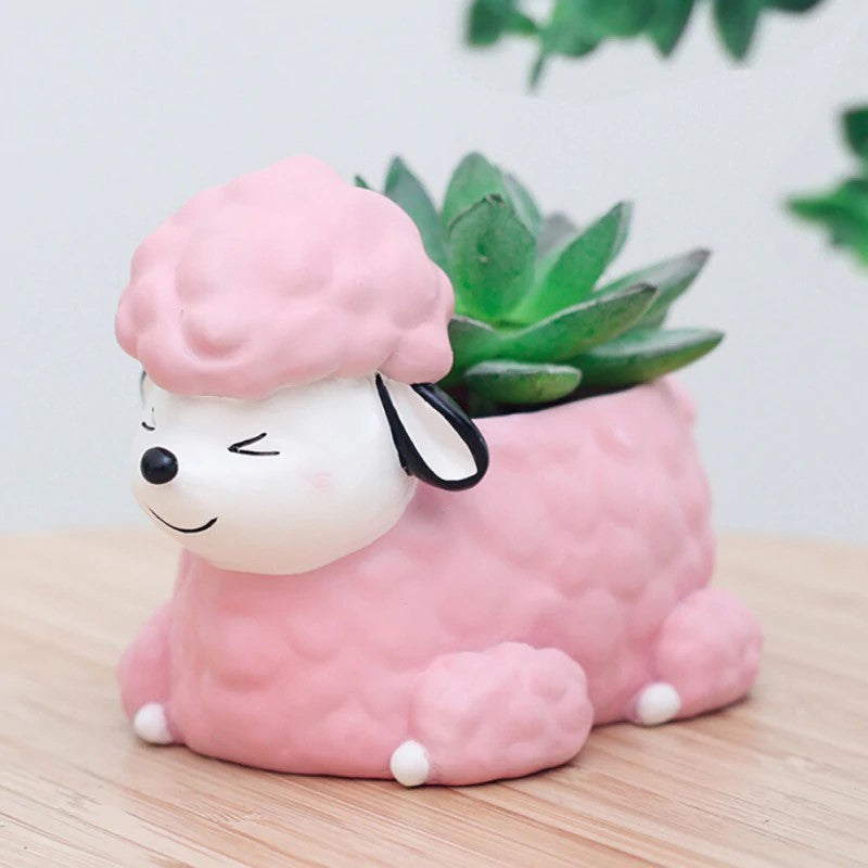 Cute Pink Poodle Plant Pot Gift For Dog Lovers