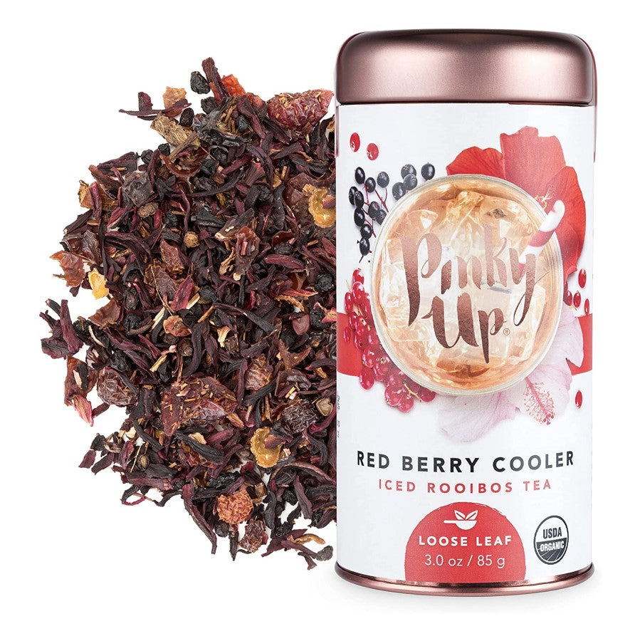 Pinky Up Red Berry Cooler Iced Rooibos Tea Loose Leaf USDA Organic