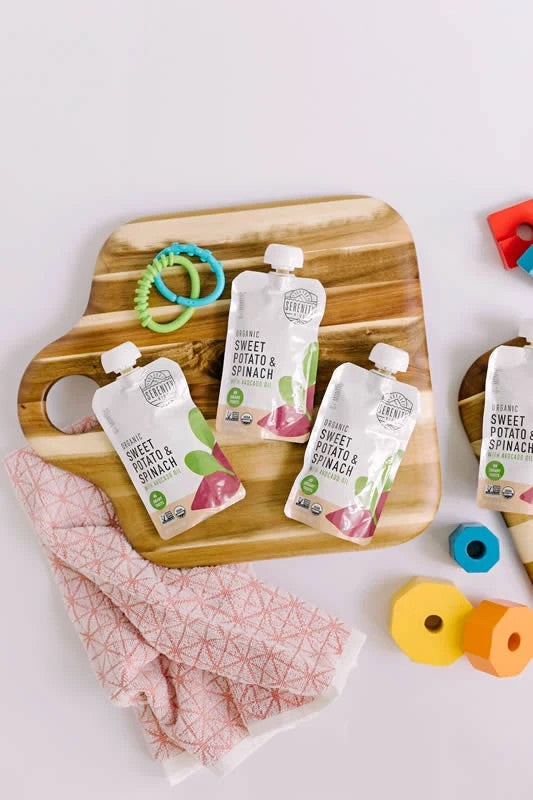 Keto Friendly Sweet Potato & Spinach Organic Baby Food Pouches