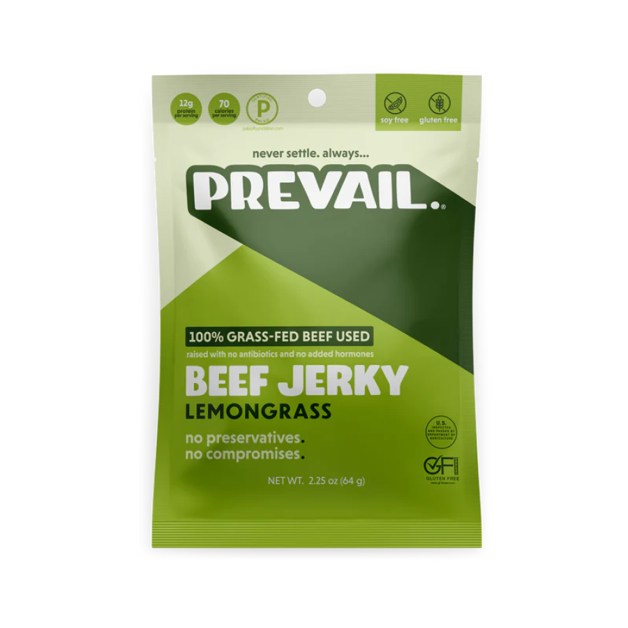 Prevail Grass-Fed Beef Jerky Lemongrass 2.25oz