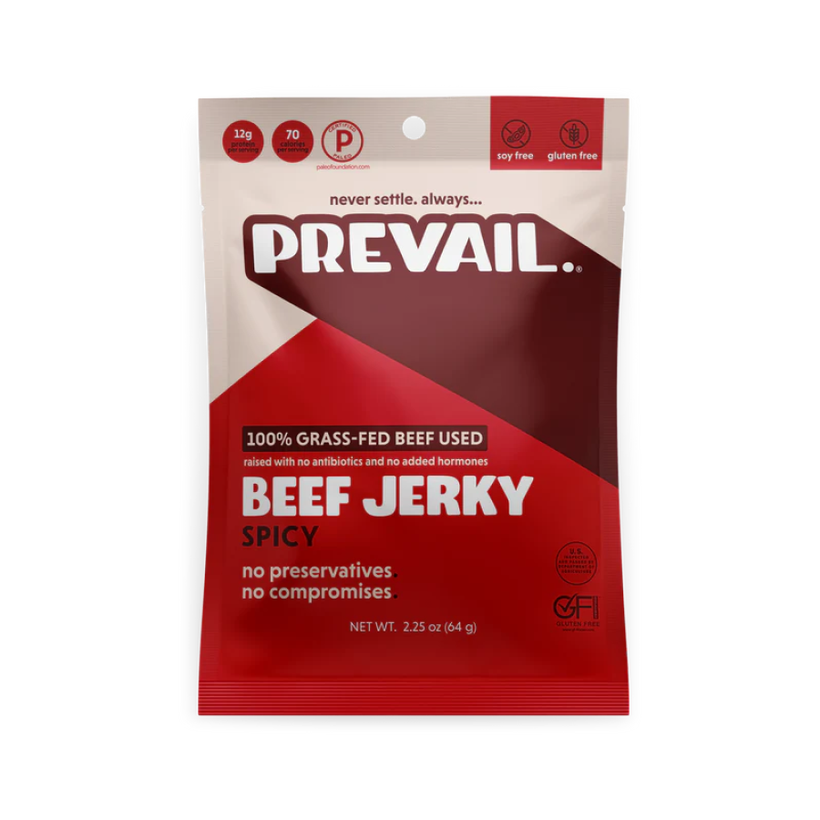 Prevail Grass-Fed Beef Jerky Spicy 2.25oz