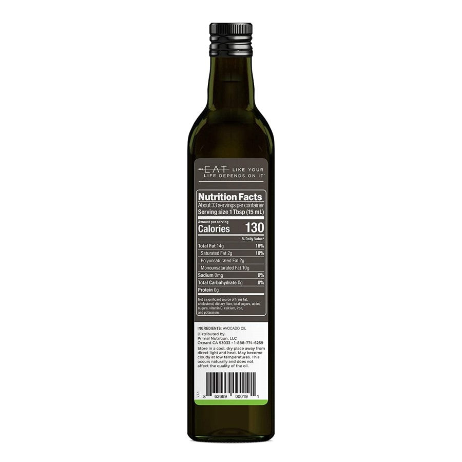 Primal Kitchen Avocado Oil Nutrition Facts And Single Ingredient