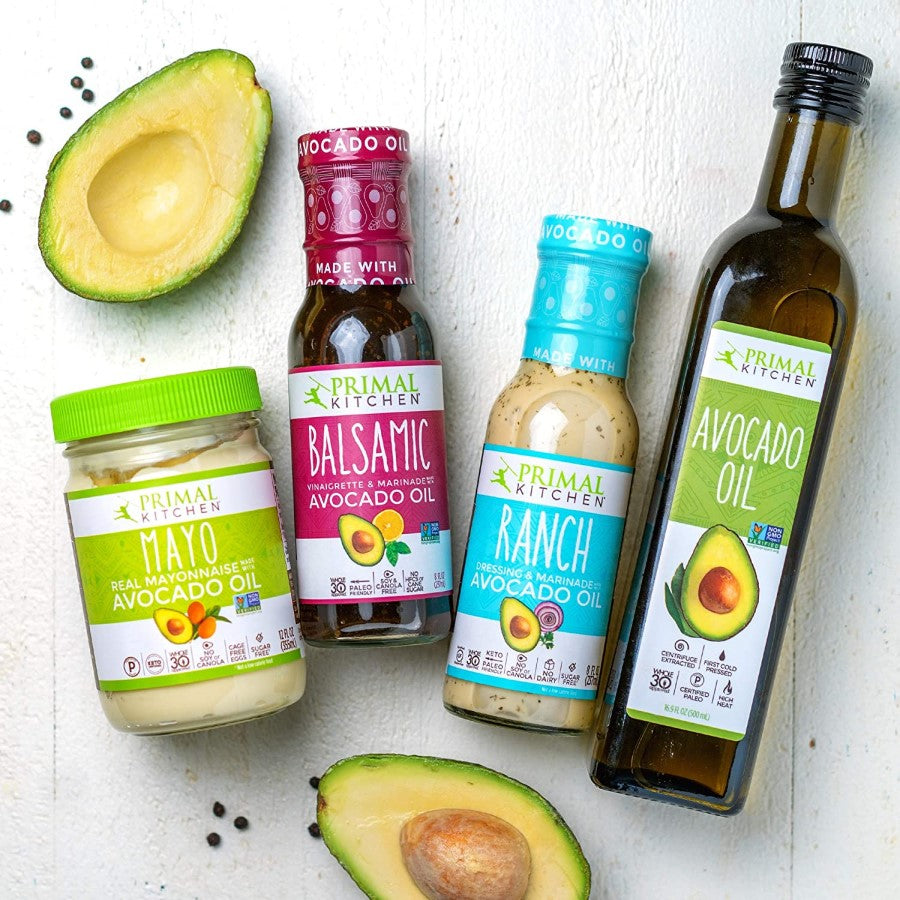 Primal Kitchen Clean Ingredient Products Made With Avocado Oil Mayo Balsamic Ranch Avocado Oil