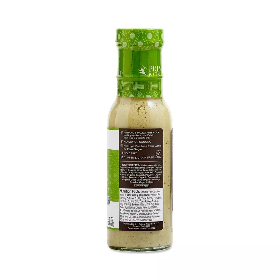 Primal Kitchen Cilantro Lime Dressing Marinade Ingredients Nutrition Facts