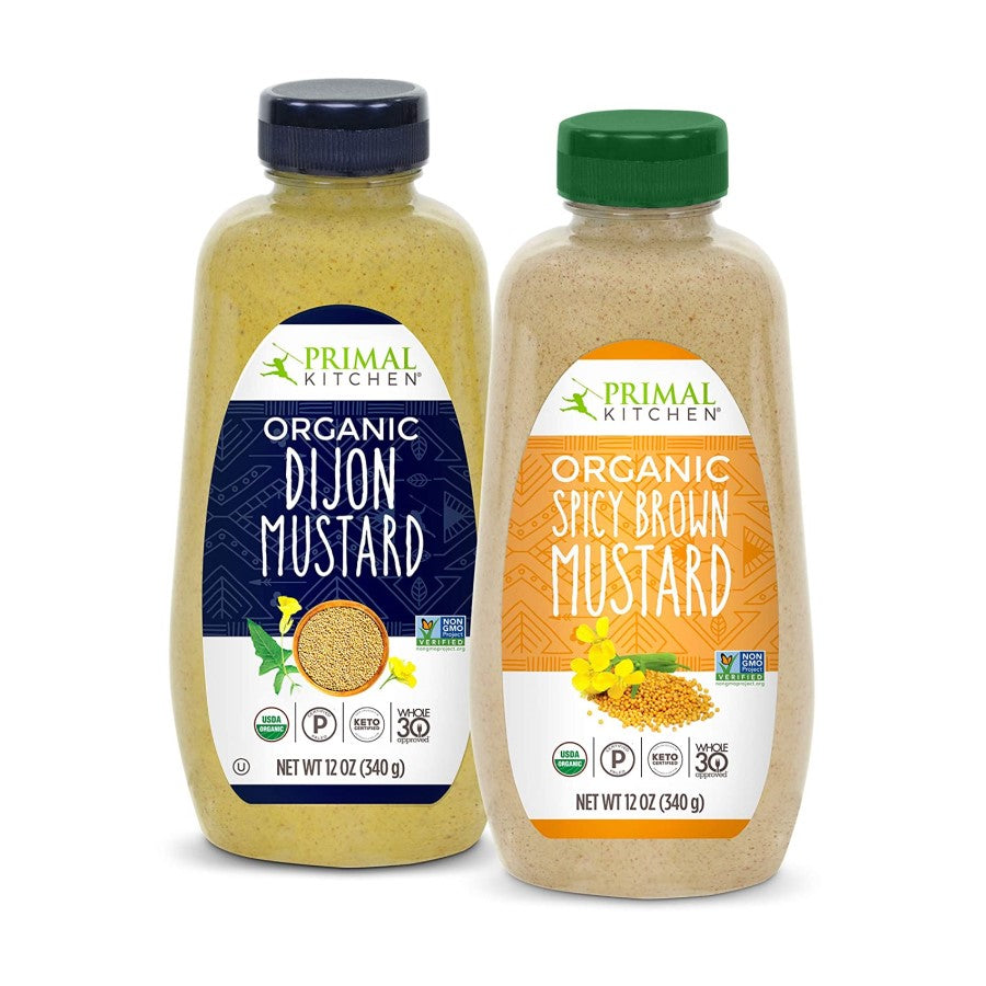 Primal Kitchen Organic Mustards Non-GMO Paleo Keto Whole30 Approved Condiments