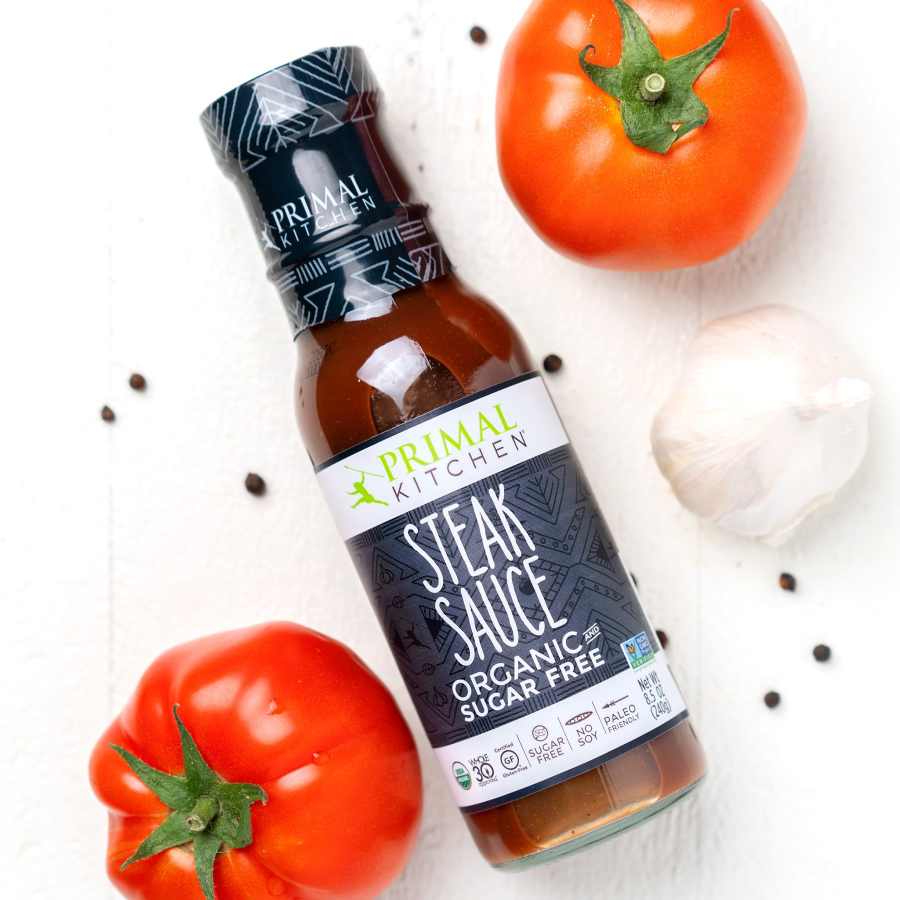 Primal Kitchen USDA Certified Organic Whole30 Approved Paleo Gluten Free No Soy Sugar Free Steak Sauce With Fresh Non-GMO Tomatoes And Garlic