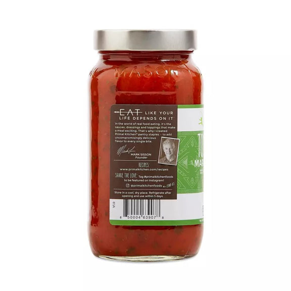 Primal Kitchen Tomato Basil Marinara Sauce With Avocado Oil 24oz Terra Powders 4981