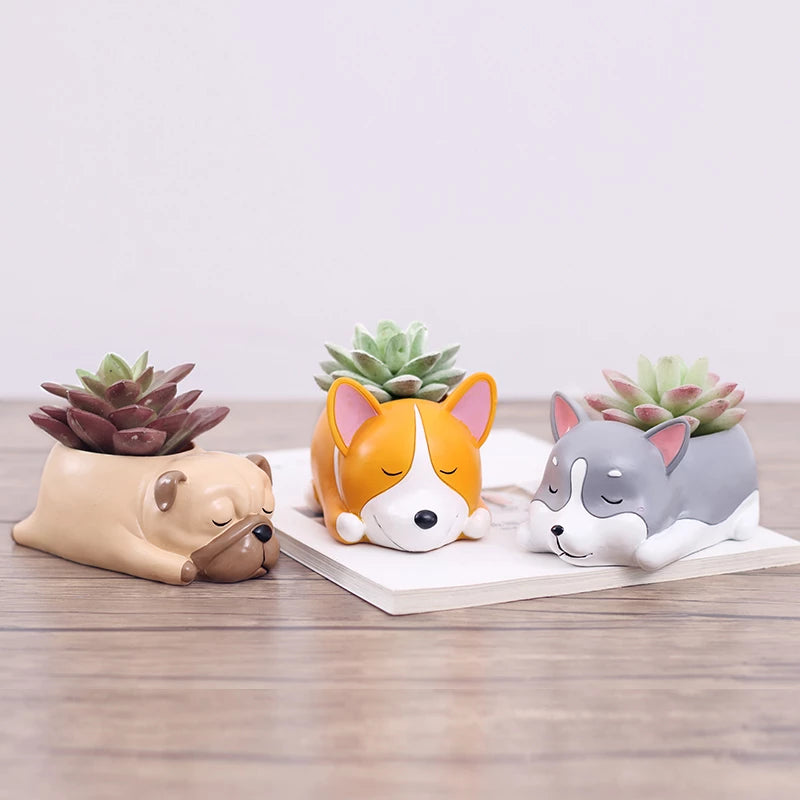 cute mini plant pots Adorable Animals Mini Succulent Bonsai Cactus Planter Pots