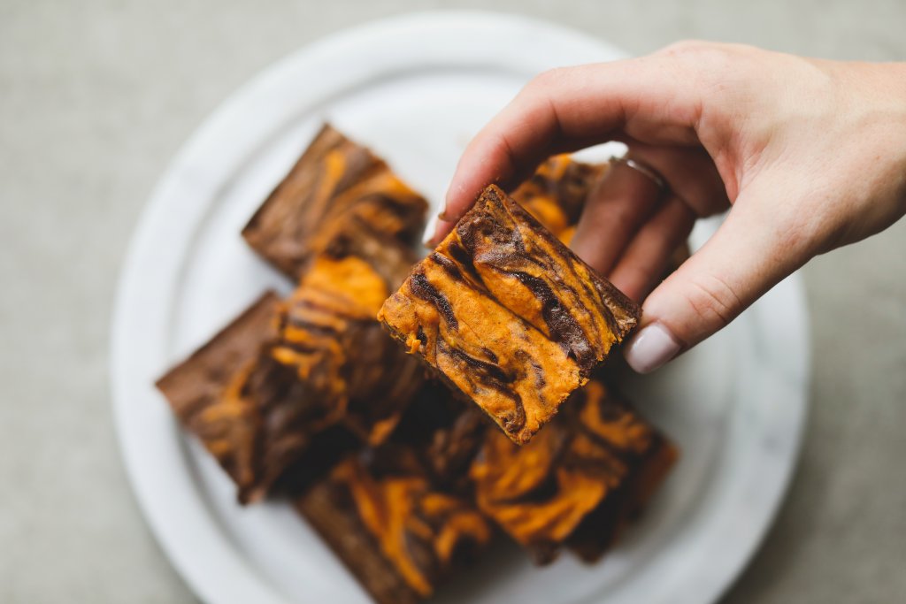 Pumpkin Swirl Brownies Recipe From Madhava Using Organic Coconut Sugar