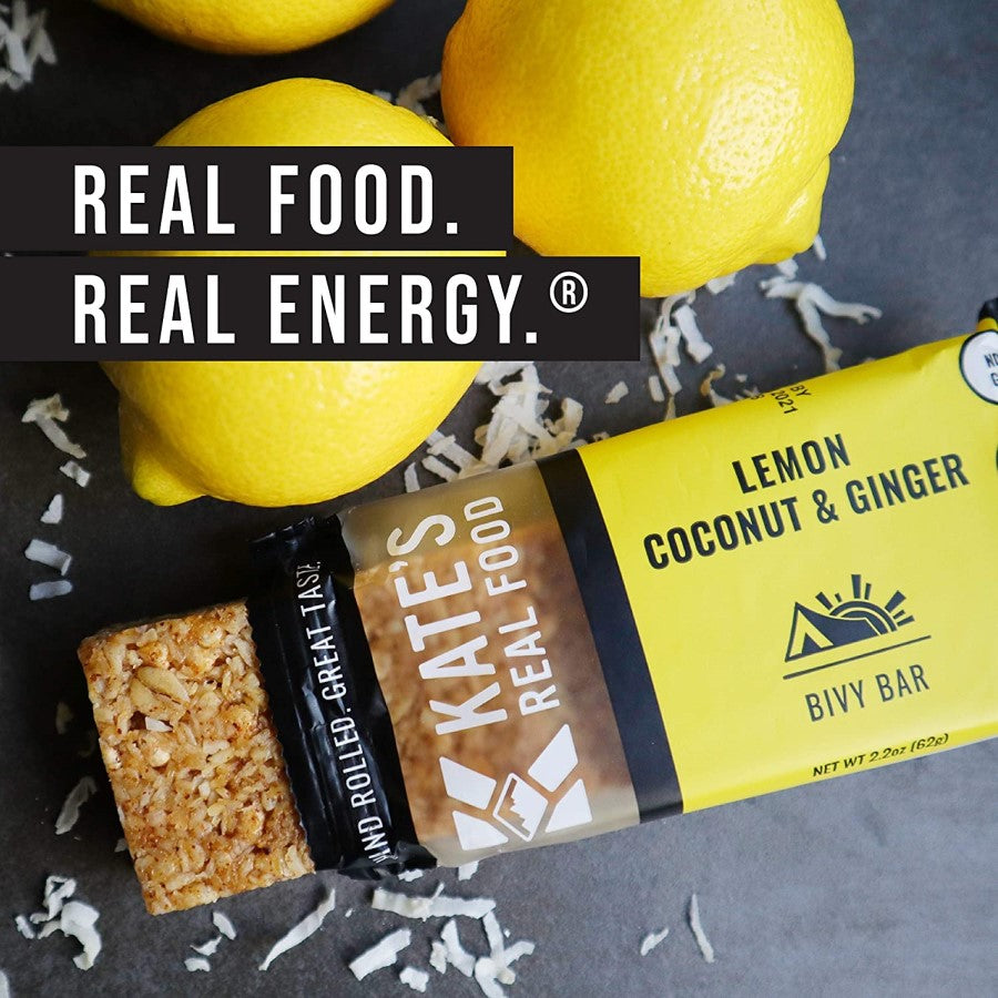 Real Food Real Energy Kate's Real Food Lemon Coconut & Ginger Bivy Bar