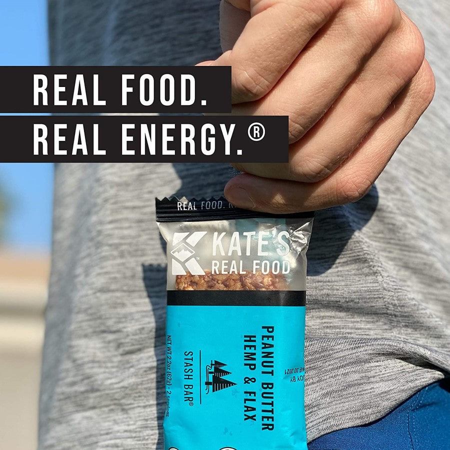 Real Food Real Energy Kate's Real Food Peanut Butter Hemp & Flax Stash Bar