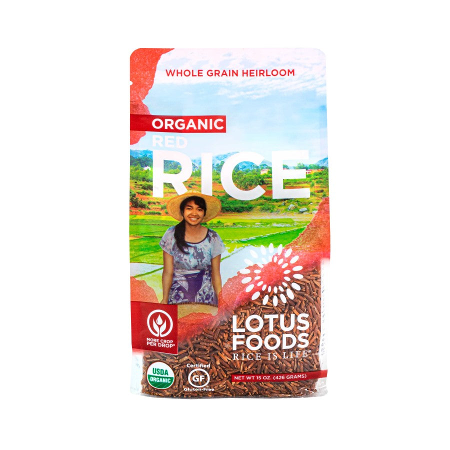 Lotus Foods Organic Heirloom Red Rice 15oz – Terra Powders