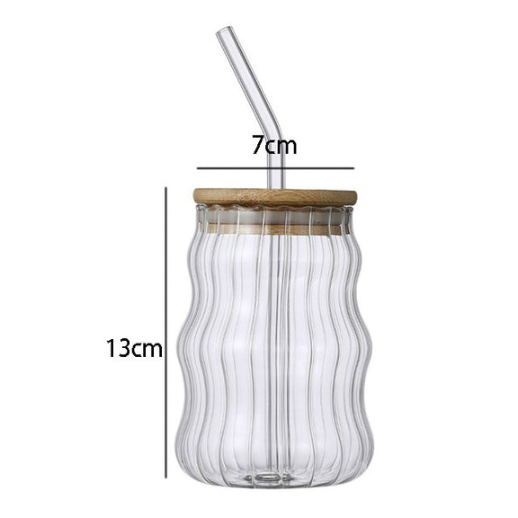 Glass Drink Tumblers With Bamboo Lids & Straws – Terra Powders