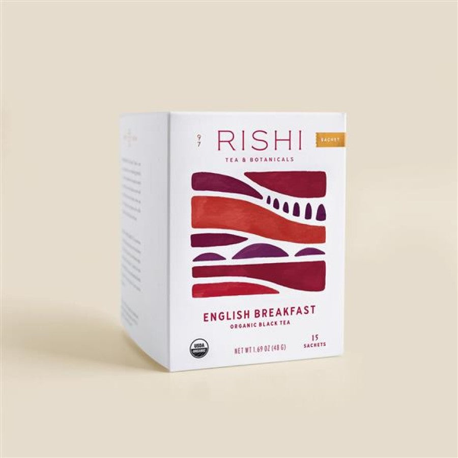 Box Of Rishi Tea & Botanicals Caffeinated English Breakfast Organic Herbal Tea Sachets