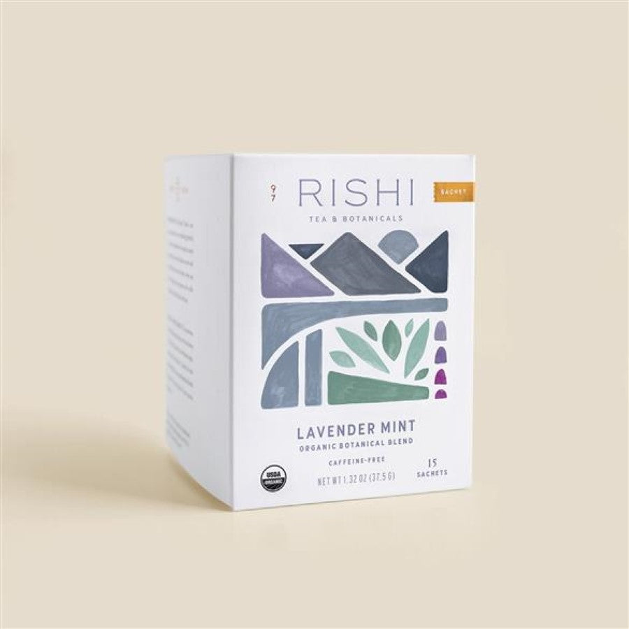 Box Of Rishi Tea & Botanicals Caffeine Free Lavender Mint Organic Botanical Blend Herbal Tea Sachets