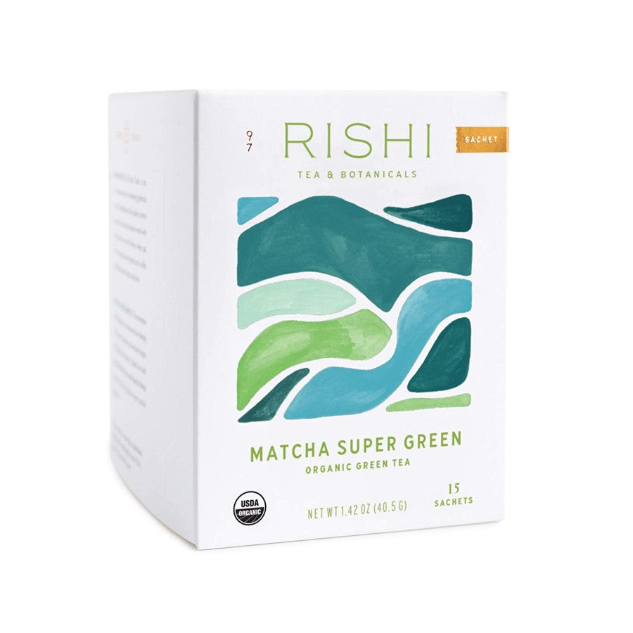 Rishi Tea Matcha Super Green Organic Green Tea 15 Sachets