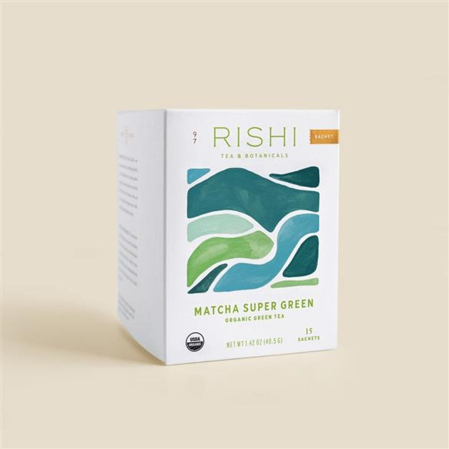Grab all 15 sachet bags of this Super Green organic Green Tea with match for a quick power up to your day