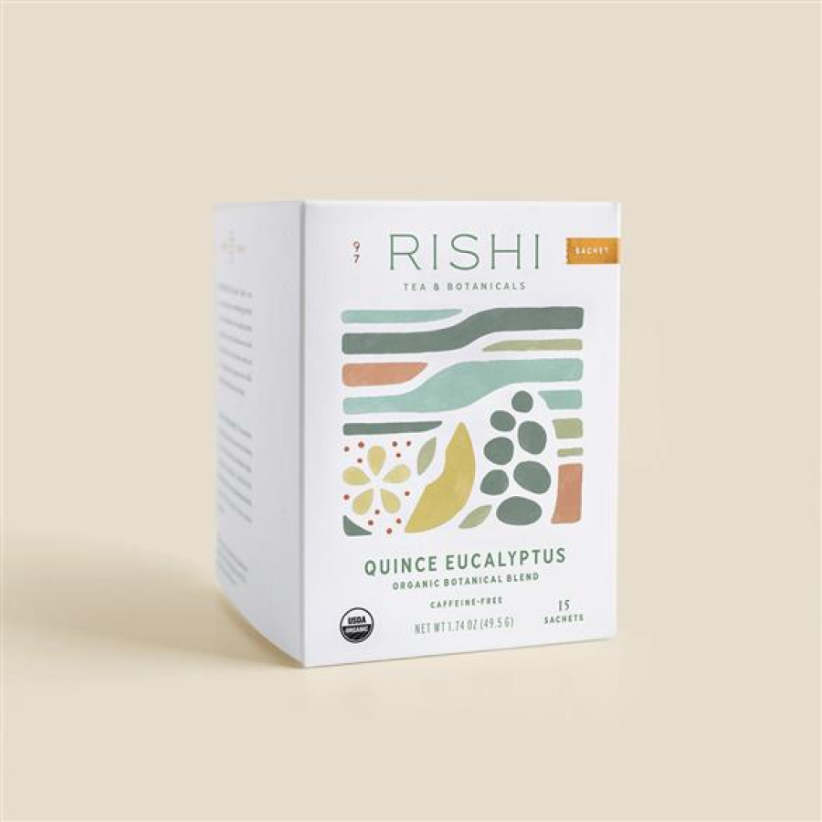Box Of Rishi Tea & Botanicals Caffeine Free Quince Eucalyptus Organic Botanical Blend Herbal Tea Sachets