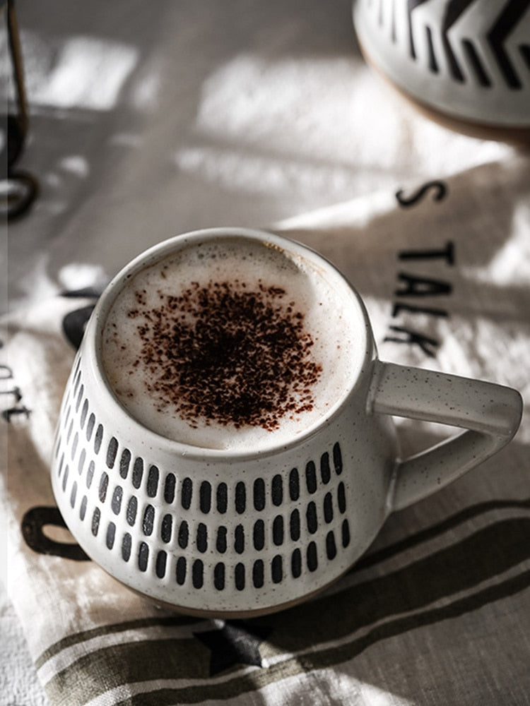 Hygge Moment Coffee Latte In Nordic Style Mug With Triangle Handle From Terra Powders Home Goods