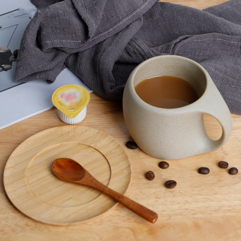 Organic Modern Style Ceramic Mug & Coaster – Terra Powders