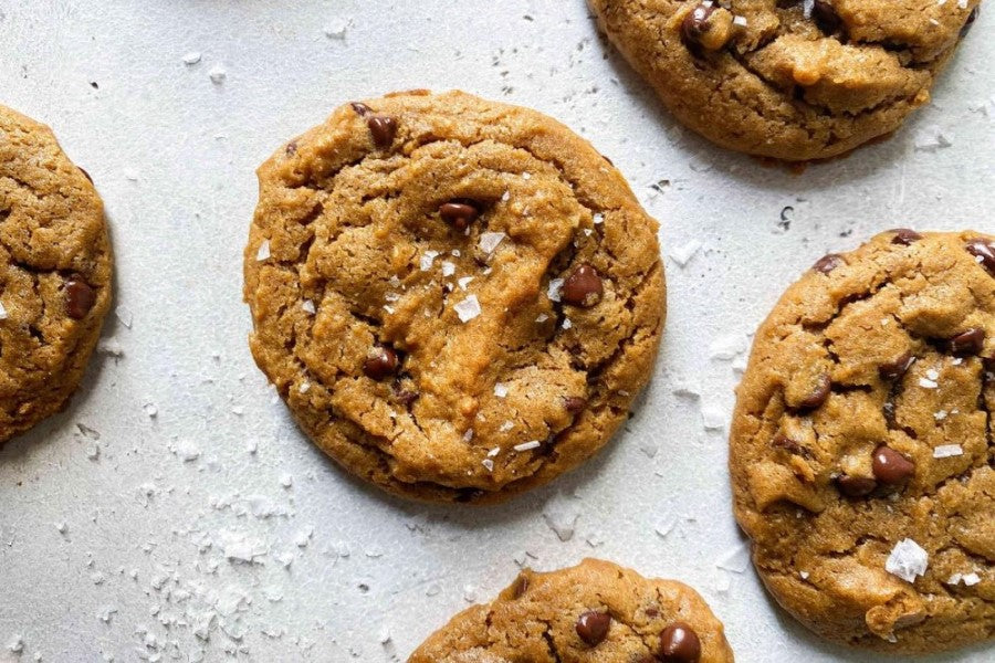 Use Joolies Clean Ingredient Date Syrups To Sweeten Baked Goods Like Salted Chocolate Chip Tahini Cookies