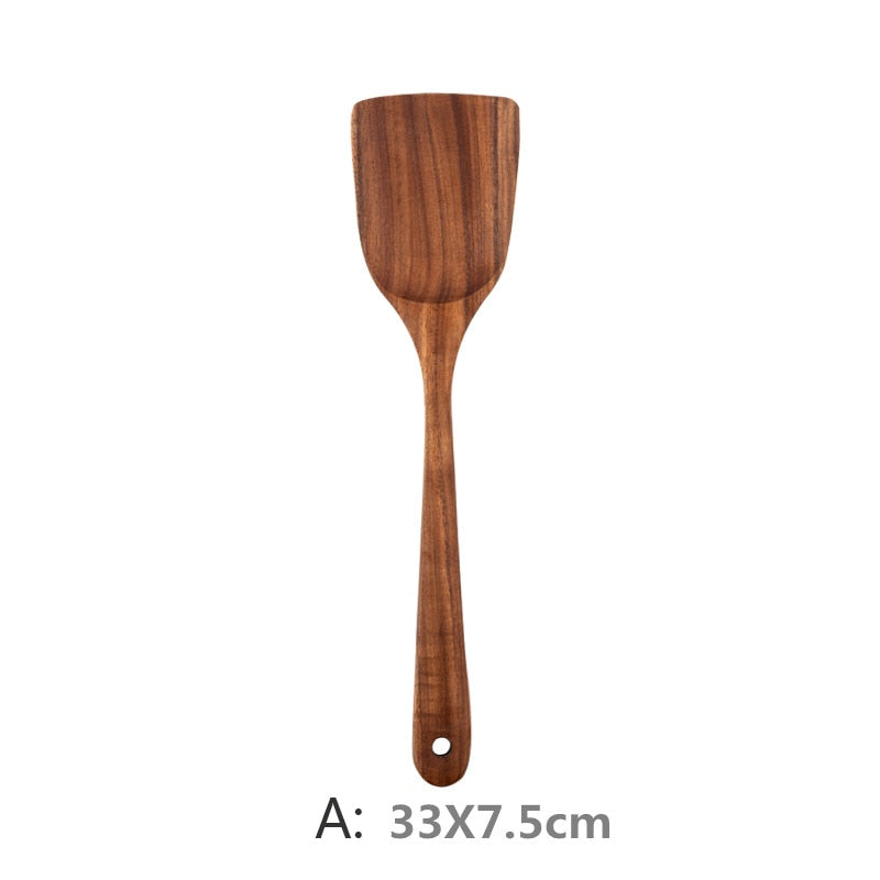 Teak Wood Cooking Utensil A Wide Turner