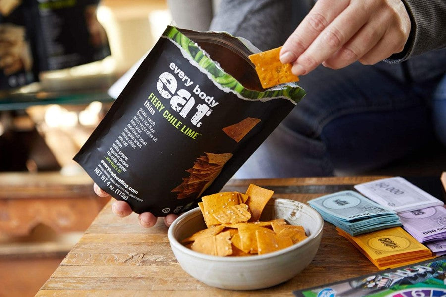 Serving Up Every Body Eat Fiery Chile Lime Spicy Crackers For Game Night Snacks
