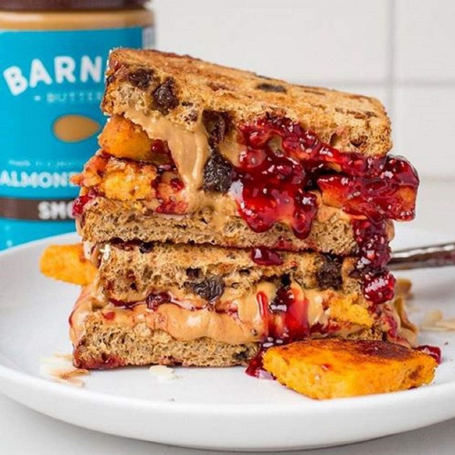 Smooth Barney Butter In Almond Butter Breakfast Sandwich With Organic Jelly