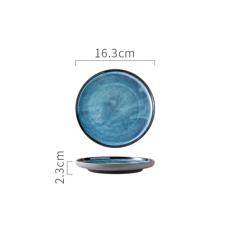 Stellar Ocean Round Ceramic Dish Style A Size Measurements