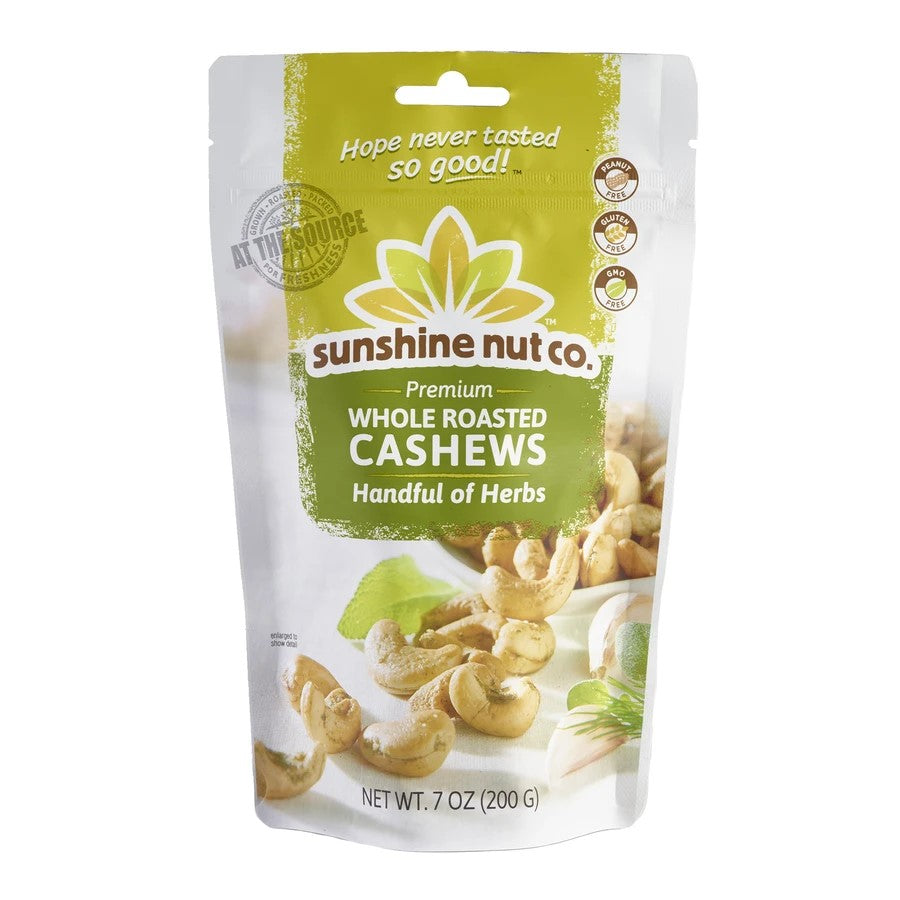 Sunshine Nut Co Whole Roasted Cashews Handful of Herbs 7oz