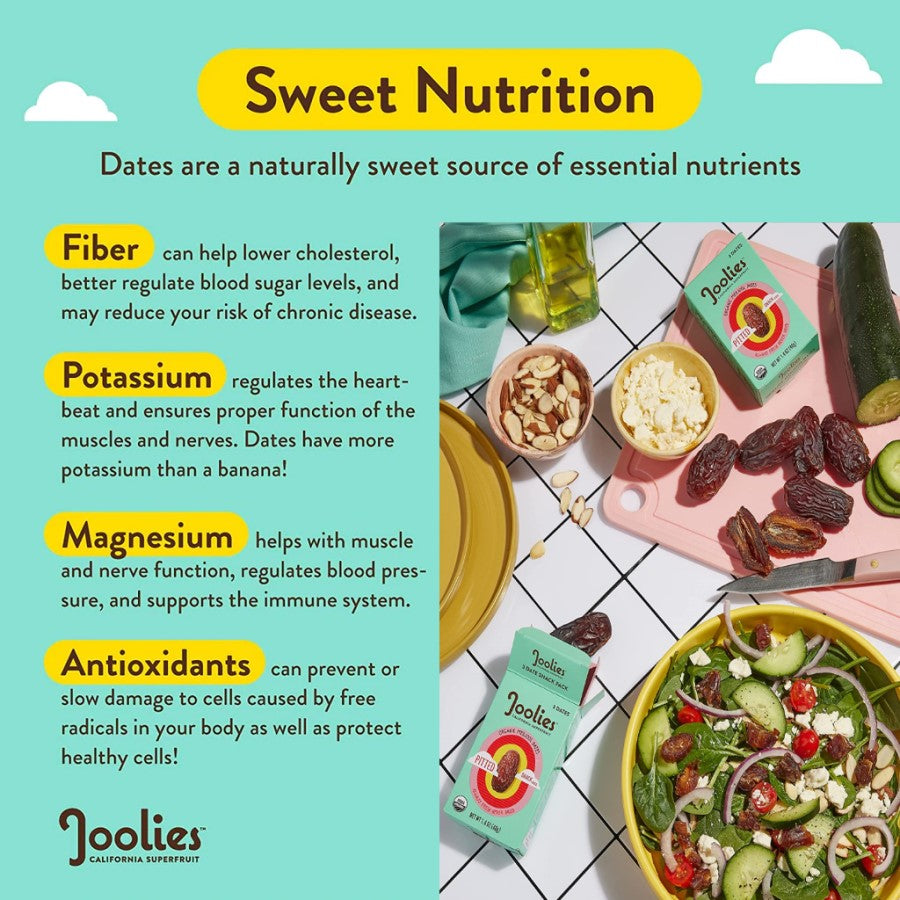 Joolies Organic Dates Are Sweet Nutrition With Fiber Potassium Magnesium And Antioxidants