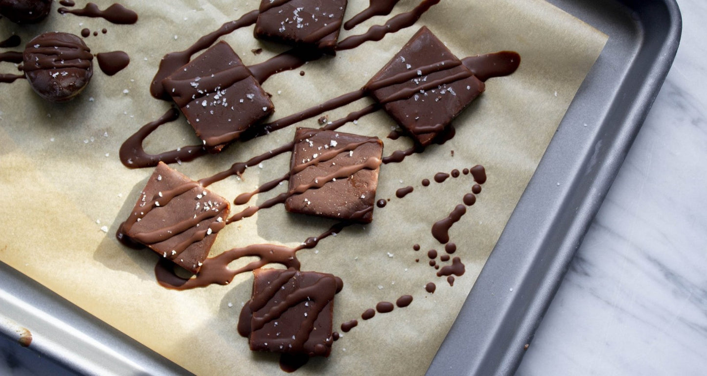 Tahini Chocolate Caramels Recipe From Artisana Organics Made With Sesame Seed Butter Vegan Gluten Free Paleo
