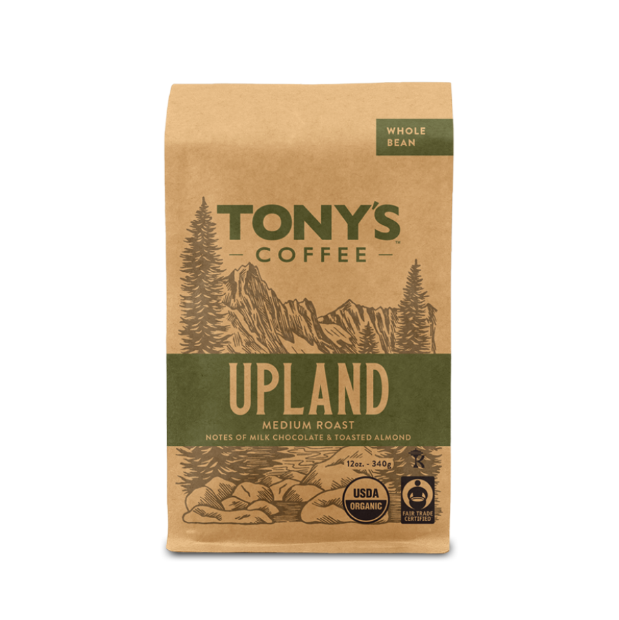 Tony's Coffee Organic Upland Medium Roast Whole Bean 12oz