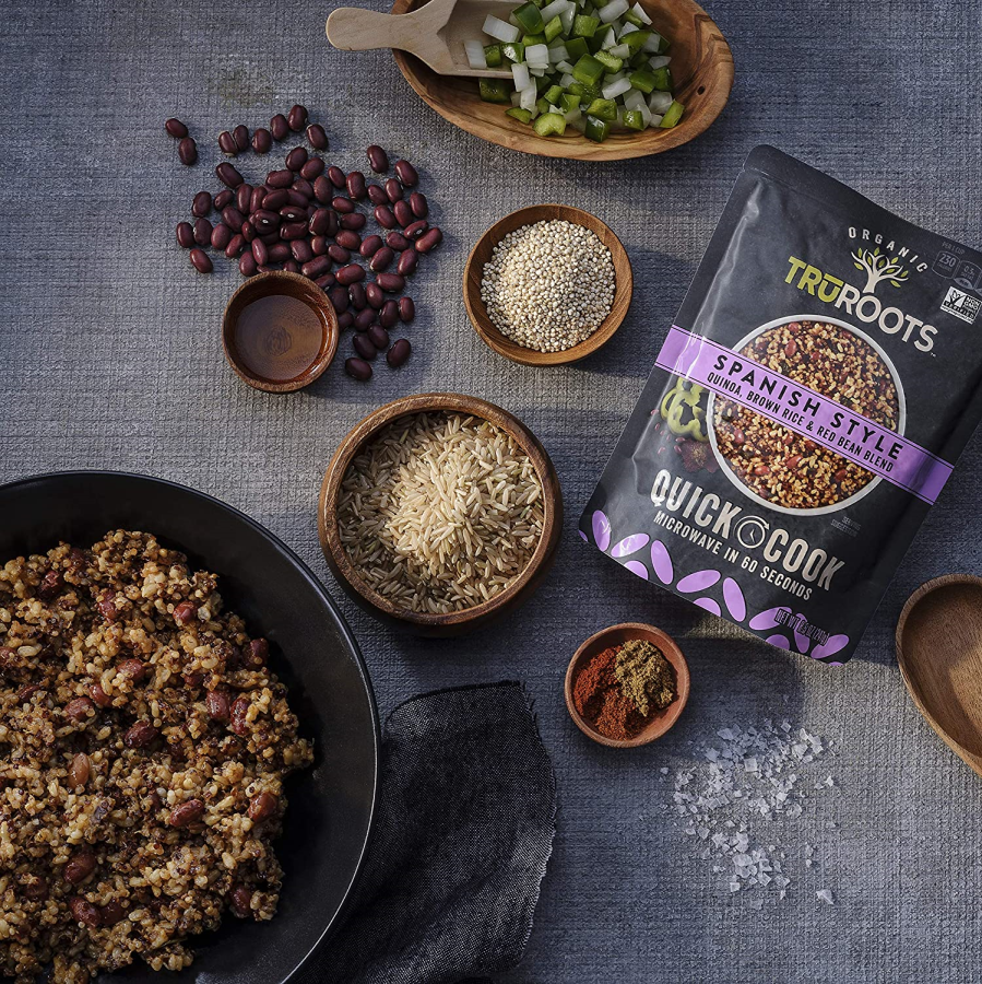 TruRoots Quick Cook Spanish Flavor Style Quinoa Brown Rice Red Bean Blend Made With Healthy Ingredients