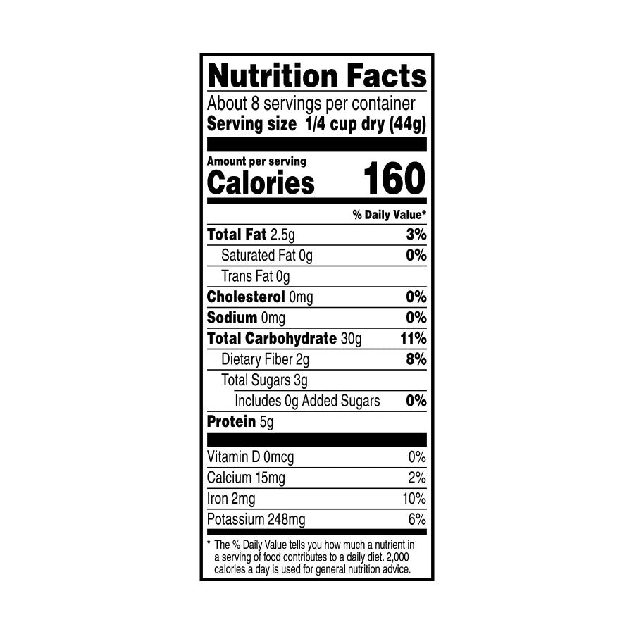 Quinoa Nutrition Facts 12 Oz TruRoots