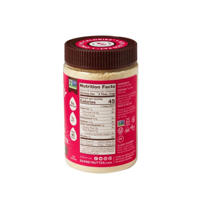 Barney's 8 Ounce Unsweetened Almond Butter Powder Nutrition Facts And Ingredients
