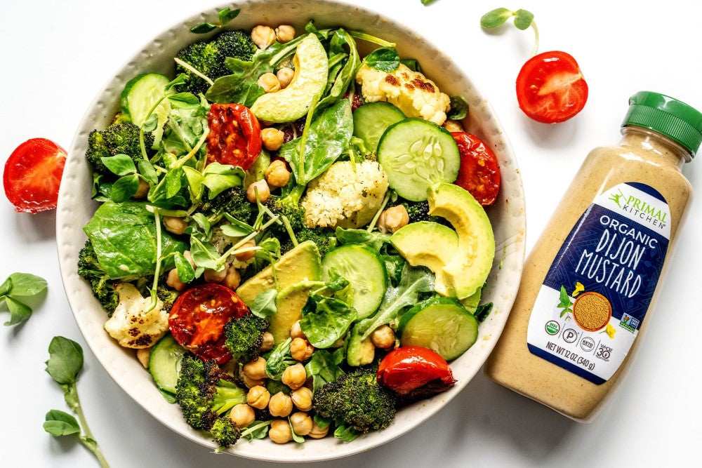 Delicious Vegan Chickpea Salad Recipe From Primal Kitchen Using Organic Dijon Mustard