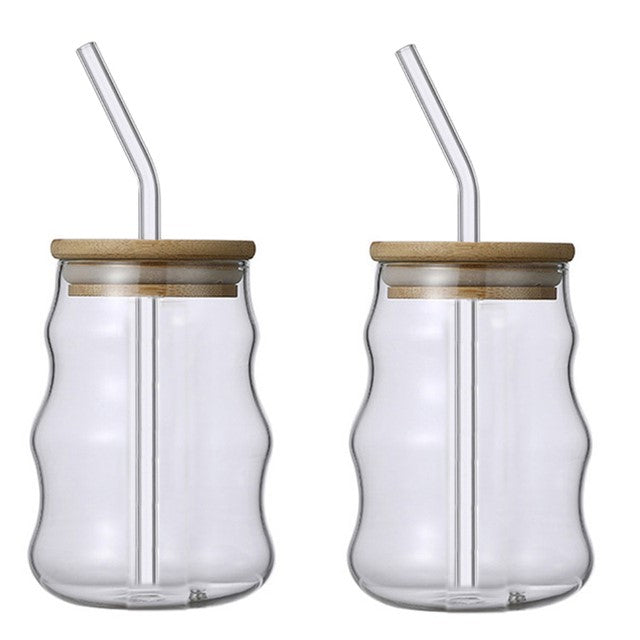 Glass Drink Tumblers With Bamboo Lids & Straws – Terra Powders