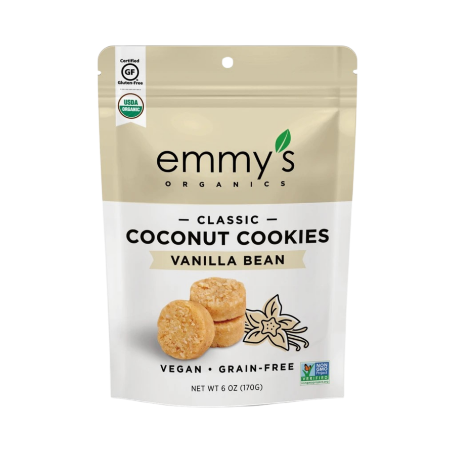 Emmy's Organics Classic Coconut Cookies Vanilla Bean 6oz