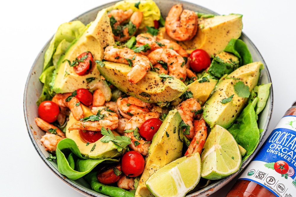 Whole30 Approved Spicy Shrimp Salad With Primal Kitchen Organic Cocktail Sauce Unsweetened