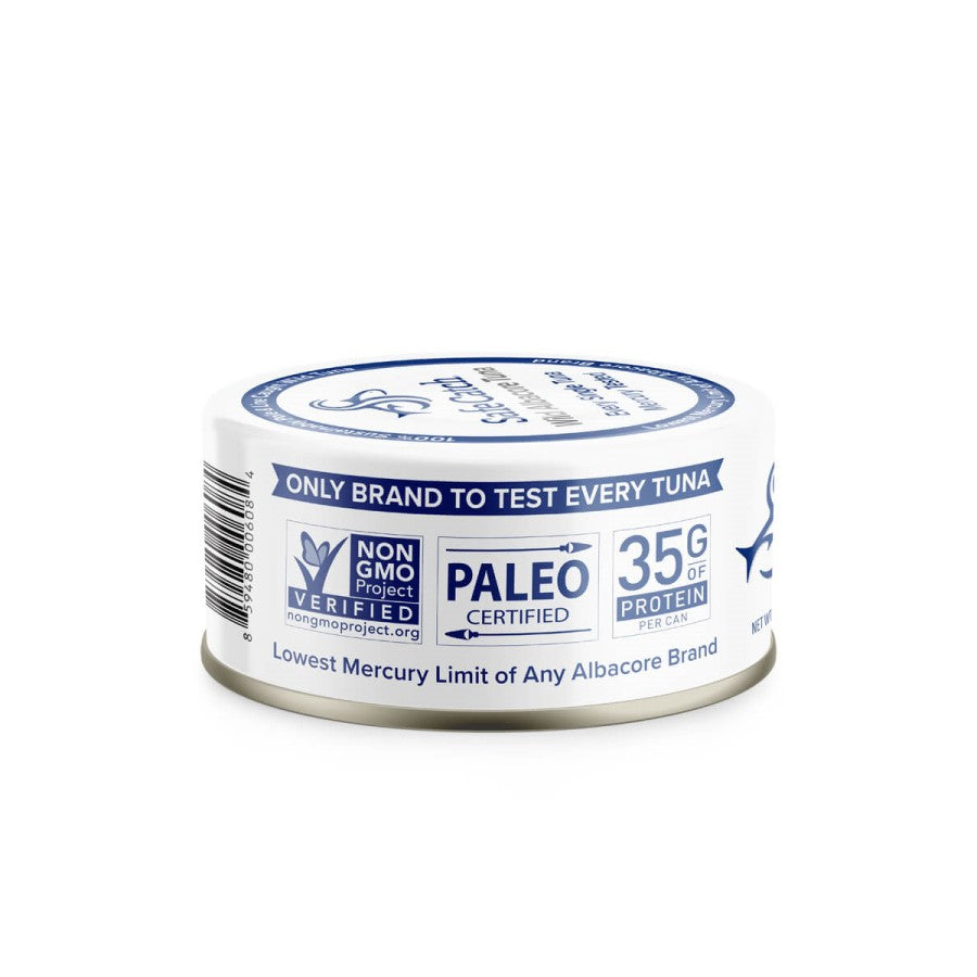 Non-GMO Safe Catch Wild Albacore Tuna Lowest Mercury Limit Of Any Albacore Brand Paleo Certified 35 Grams Protein Per Can