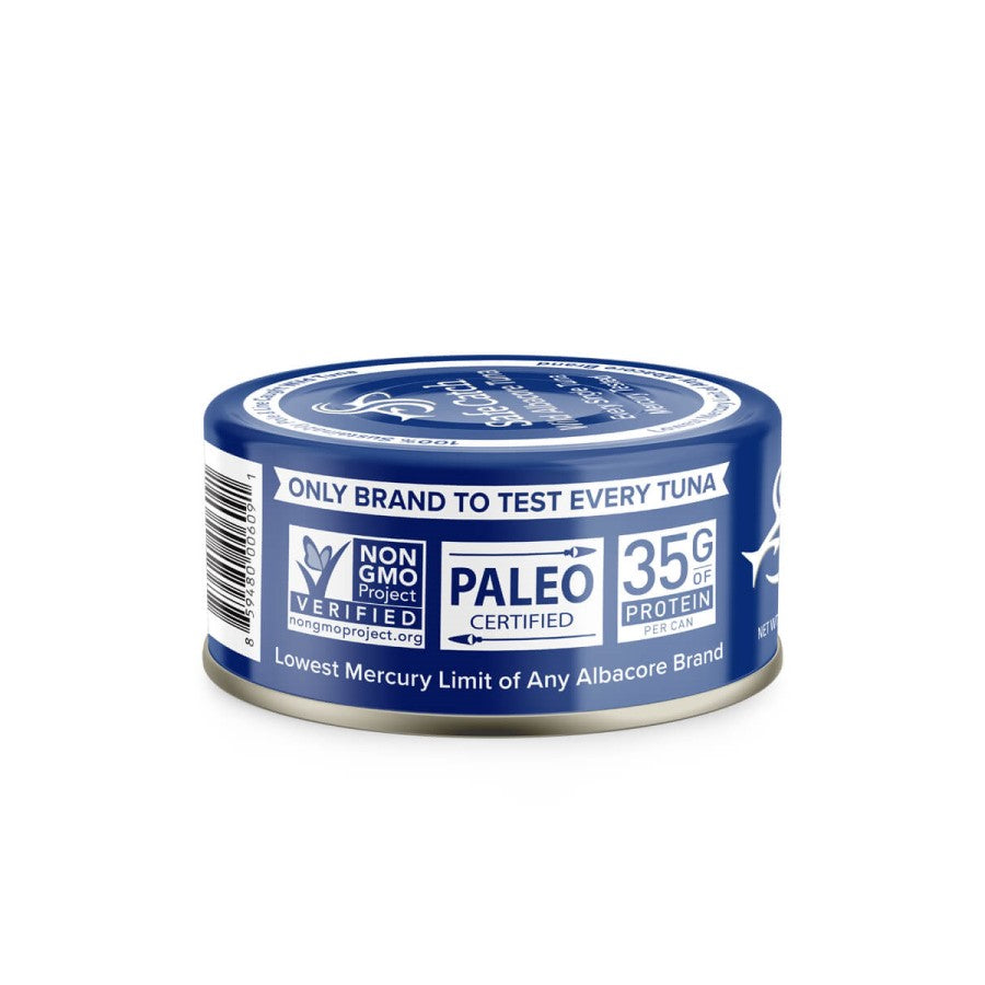 Non-GMO Safe Catch No Salt Wild Albacore Tuna Lowest Mercury Limit Of Any Albacore Brand Paleo Certified 35 Grams Protein Per Can
