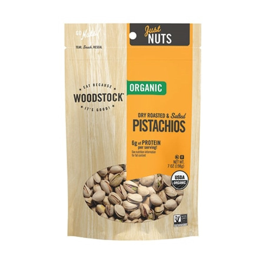 Woodstock Organic Dry Roasted & Salted Pistachios 7oz