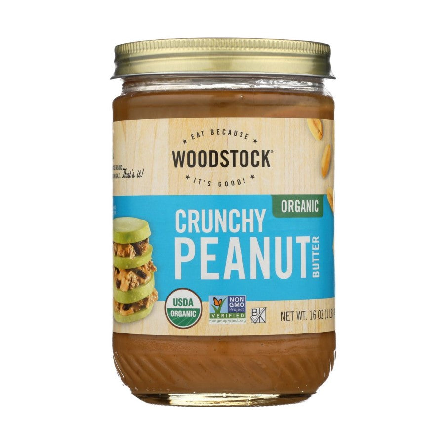 Woodstock Organic Peanut Butter Crunchy 16oz