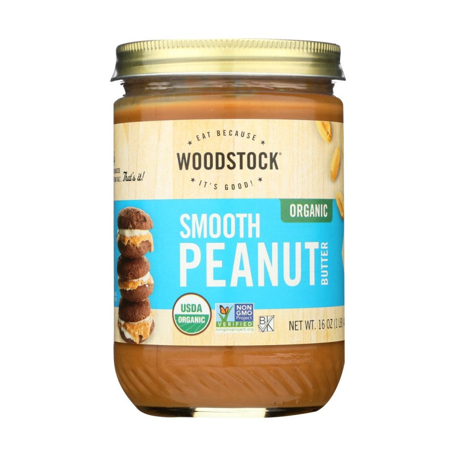 Woodstock Organic Peanut Butter Smooth 16oz
