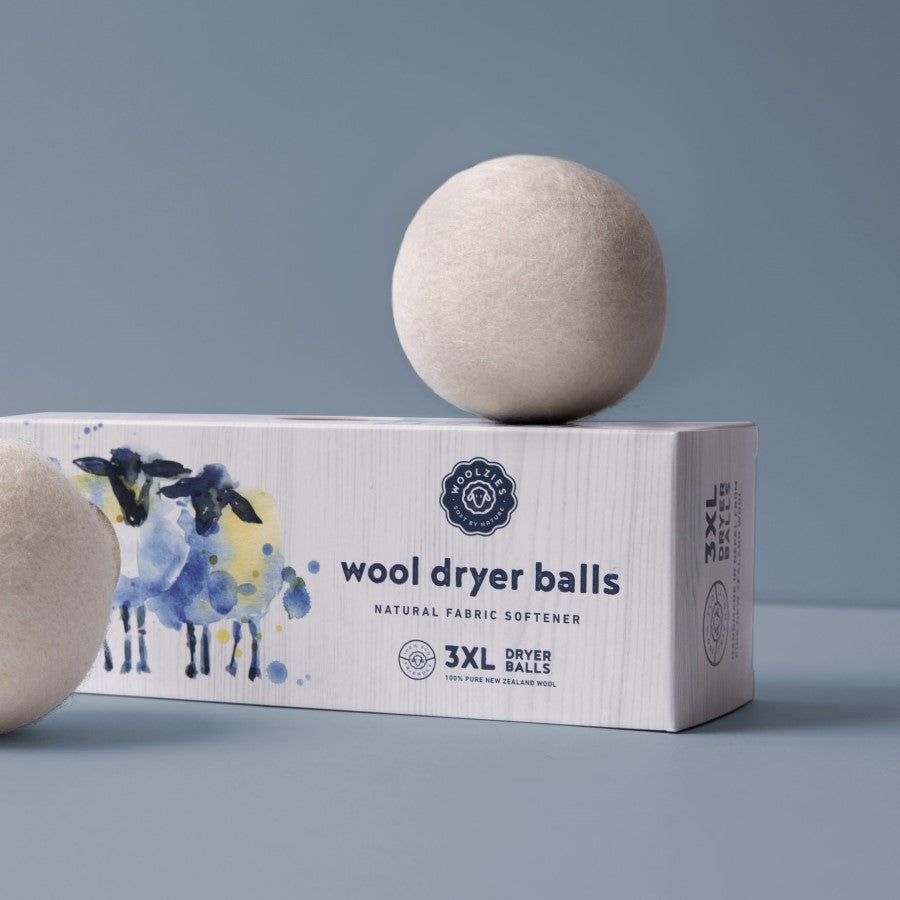 XL Woolzies Soft By Nature Wool Dryer Balls Natural Fabric Softener