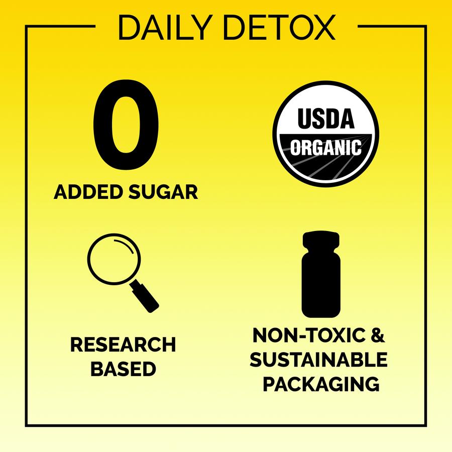 ACV Daily Detox Ethan's Apple Cider Vinegar Shots Ginger Pineapple 0 Added Sugar Research Based USDA Organic Non-Toxic Sustainable Packaging Glass Bottles
