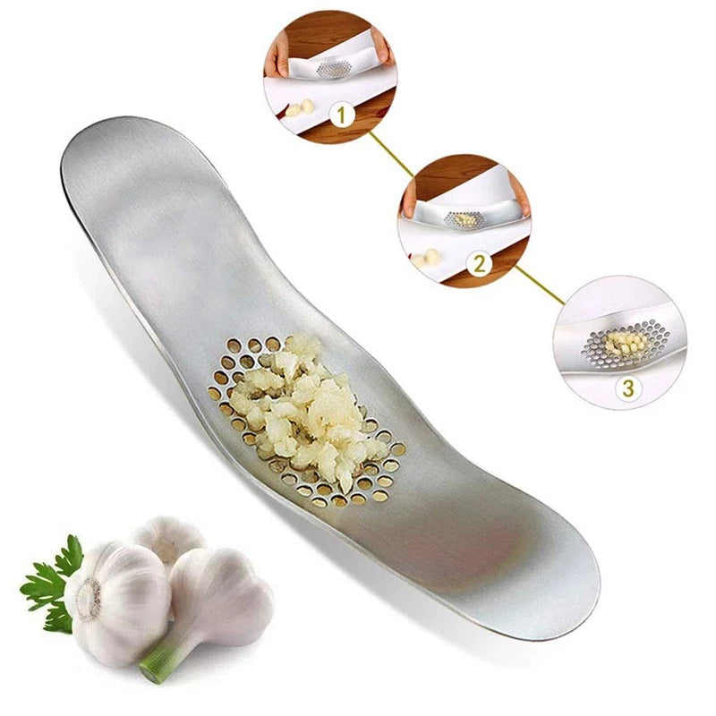 Simple 1 2 3 Steps For Mincing Garlic Easy With Terra Powders Stainless Steel Garlic Press