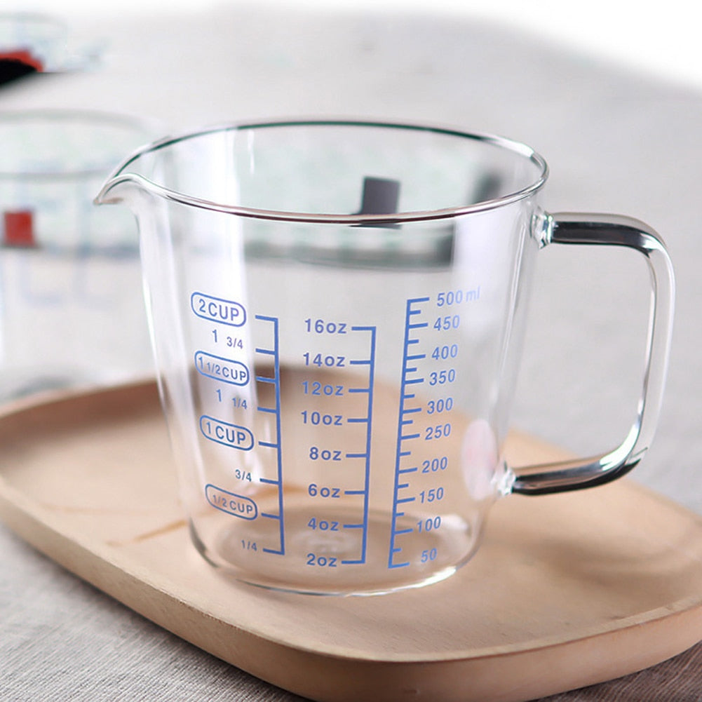 Dishwasher Safe Glass Measuring Cup With Handle And Pour Spout